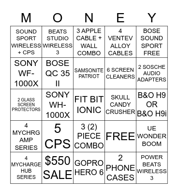 IMNO BINGO Card