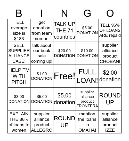 Whole Planet Bingo! Bingo Card