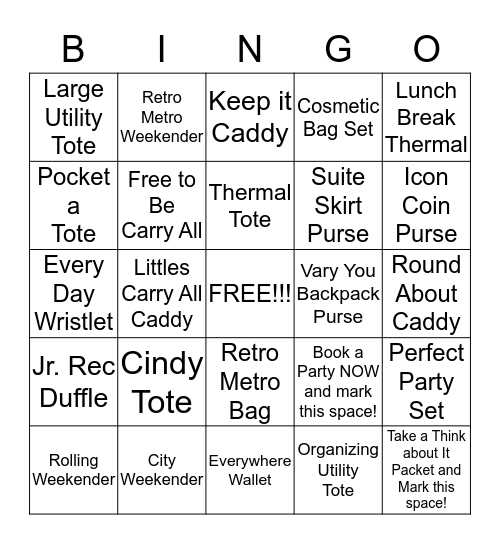 Thirty-One  Bingo Card