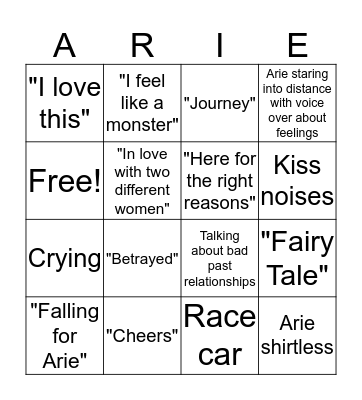 The Bachelor Bingo  Bingo Card