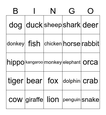 Bingo Card Food Bingo Card