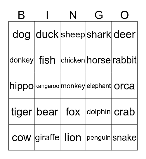 Bingo Card Food Bingo Card