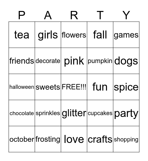 TEA PARTY BINGO Card