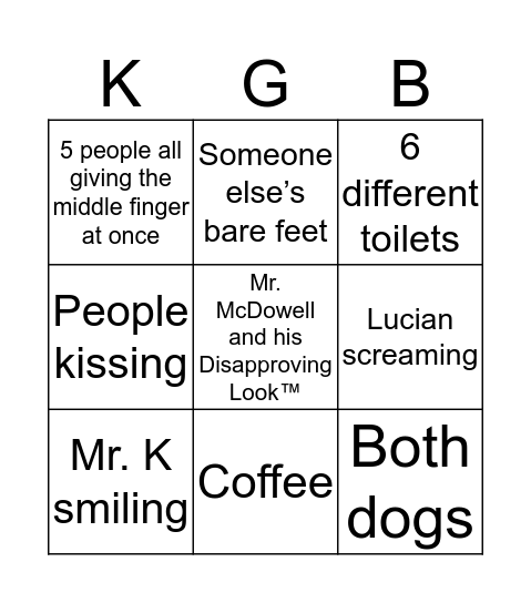 Take a selfie with 5/9 squares to win. No cheating. Must send all photos in the GroupMe. Winner gets a dozen cookies. Bingo Card