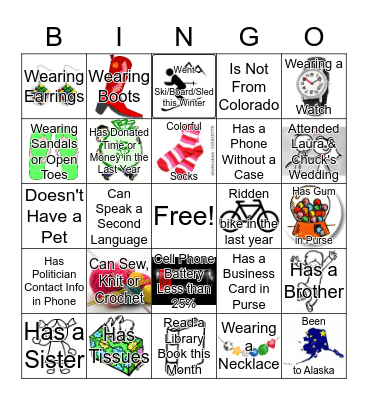 Mingle Bingo Card