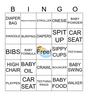 Baby Bingo Card