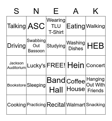 Katelynn  &   Ally Bingo Card