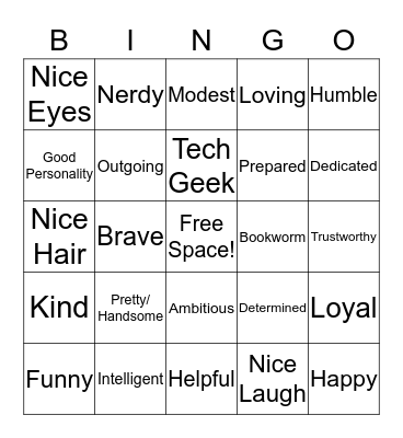 Confidence Bingo Card
