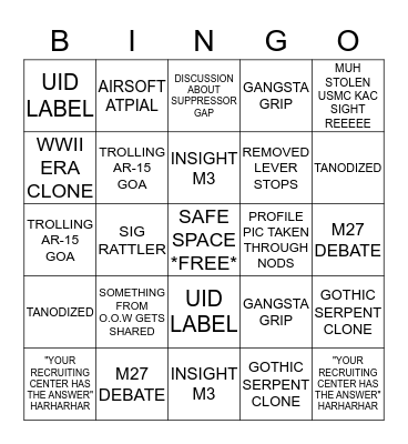 ITS A CRA BINGO GAME!  Bingo Card