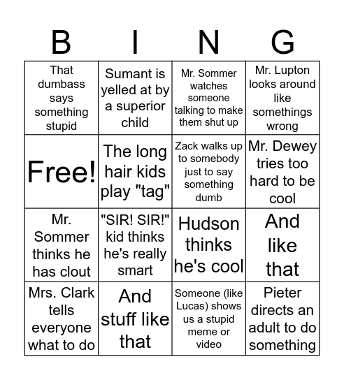 202 AUTISM Bingo Card