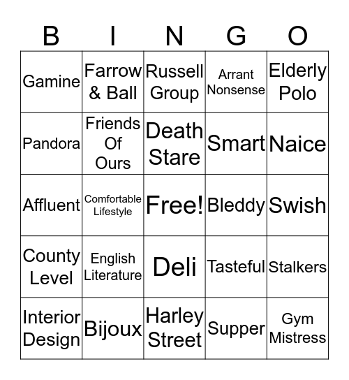 LaQueen Bullshit Bingo 2.0 Bingo Card