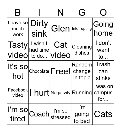 Com-Play-N-O Bingo Card