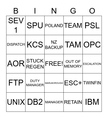 Customer Service Week Netezza Bingo Card