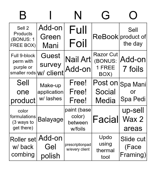 BLACKOUT Bingo Card