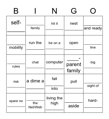 Units 7-8-9 Bingo Card