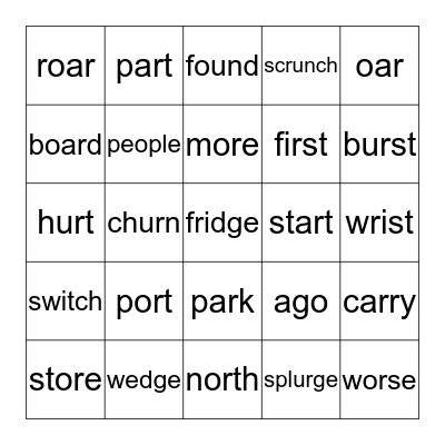 4 in a Row Bingo Card