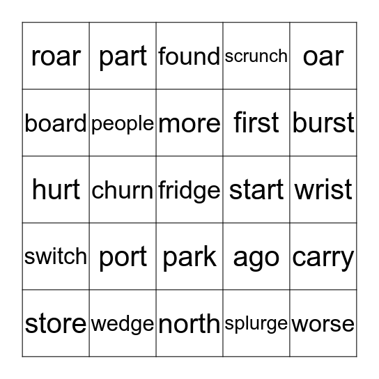 4 in a Row Bingo Card