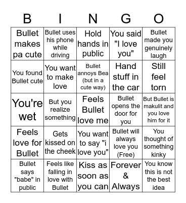 Bea's Bingo Card