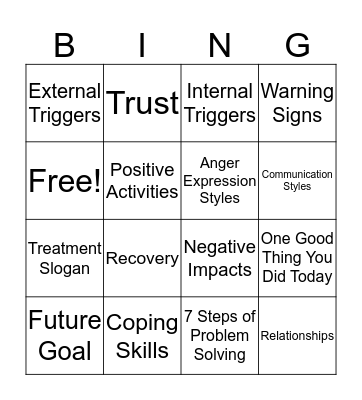 Matrix Bingo Card