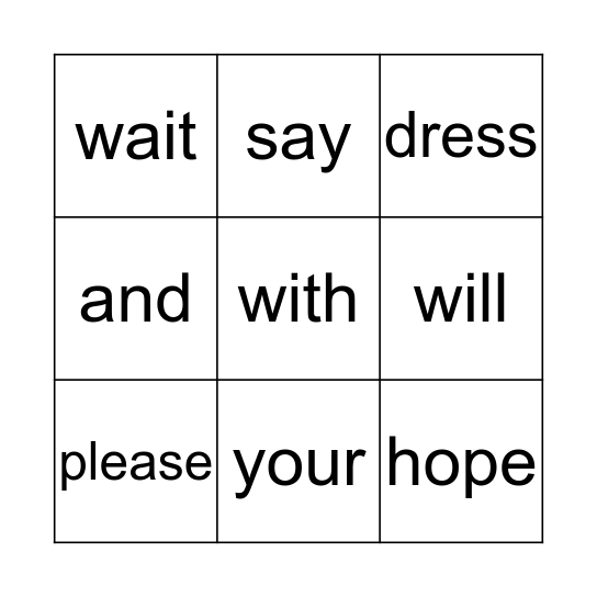 Bingo Card