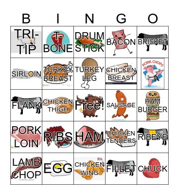 LIVESTOCK BINGO Card