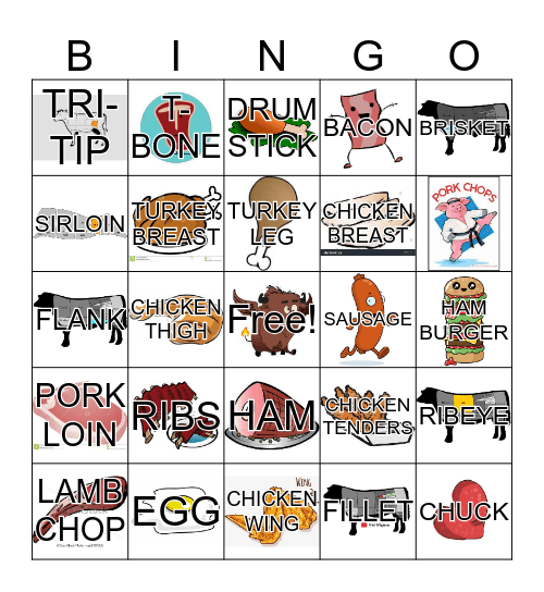 LIVESTOCK BINGO Card