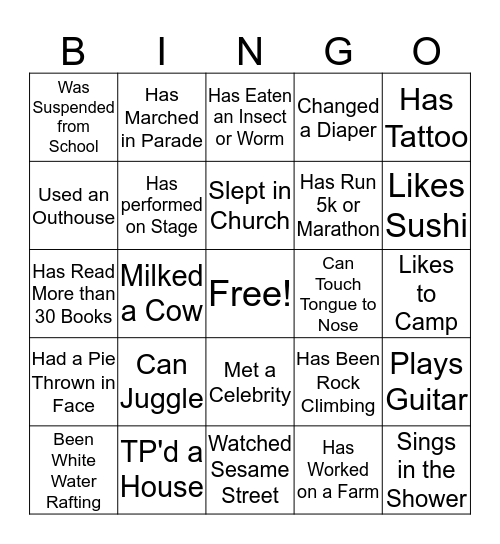 Cleo Gordon-FRC Staff Bingo Card