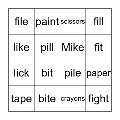 At Home Bingo Card