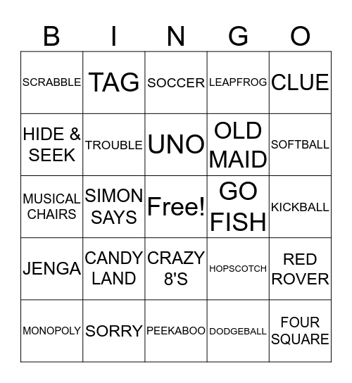 BROWNIE TROOP 71558 Bingo Card