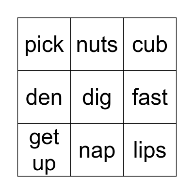 Bingo Card