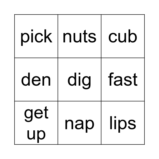 Bingo Card