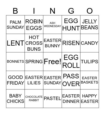 EASTER BINGO Card