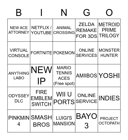 Direct tomorrow boys Bingo Card