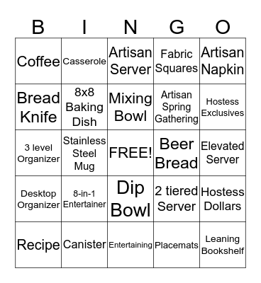 Longaberger Basket Bingo Card