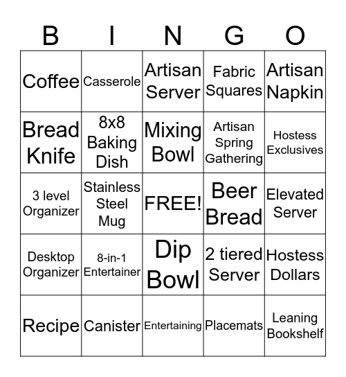 Longaberger Basket Bingo Card