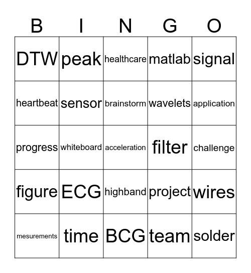BCG Bingo Card