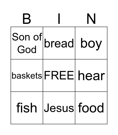 Feeding the 5,000 K4C # 32    2/28/18 Bingo Card