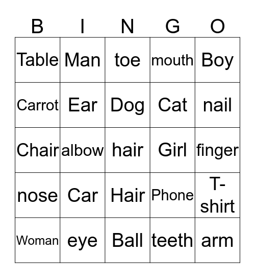 Rebekka Bingo Card