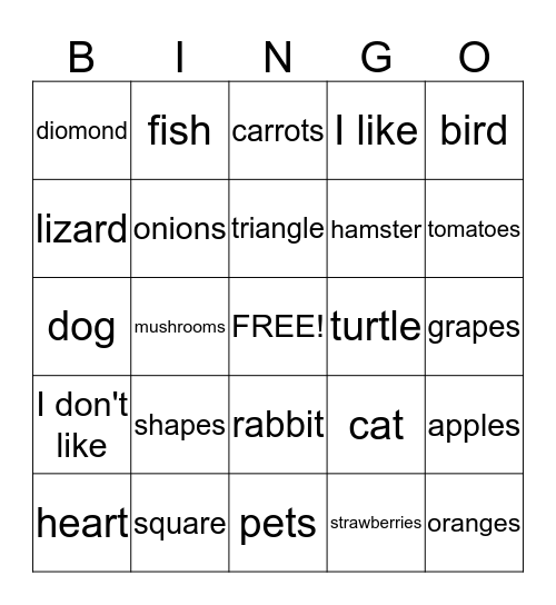 unit 3&4 Bingo Card