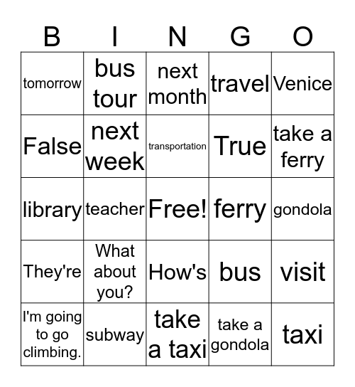 Chapter 7 and 8 Review  Bingo Card