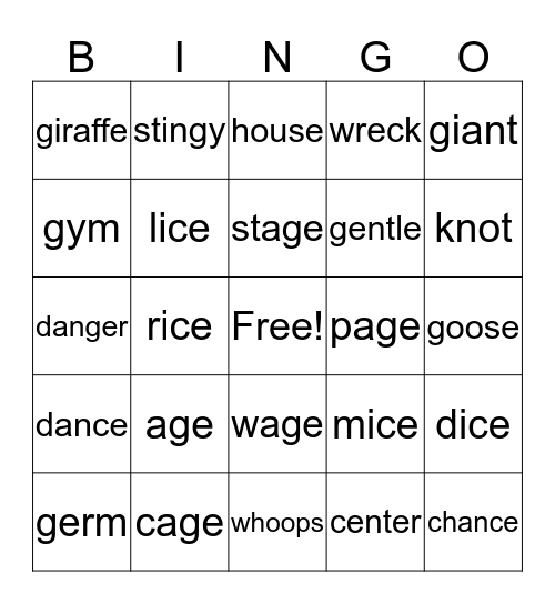 1st Unit 5/6 Review Bingo Card
