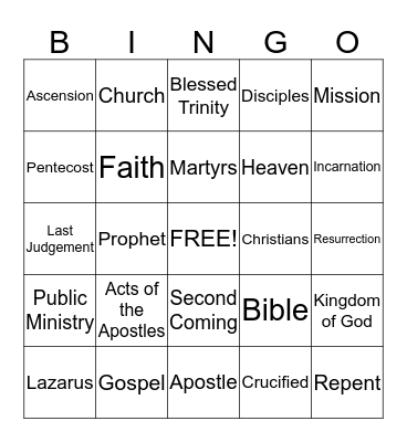 Unit 1 Chapter 1-5 Sadlier Grade 3 Bingo Card