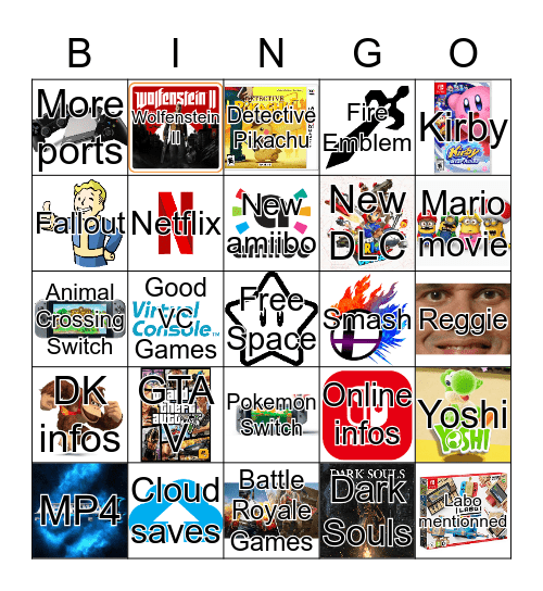 Nintendo Direct 08/03/2018 Bingo Card