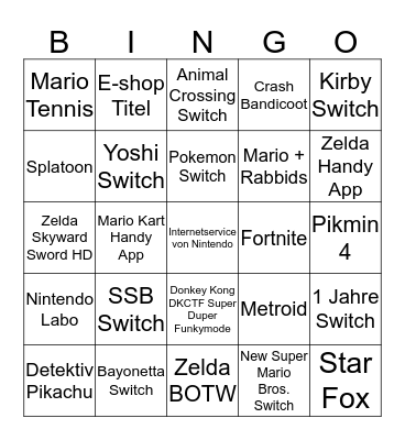 Direct Bingo Card