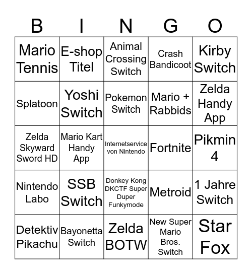 Direct Bingo Card