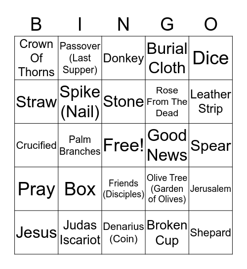 Benjamin's Box Bingo Card