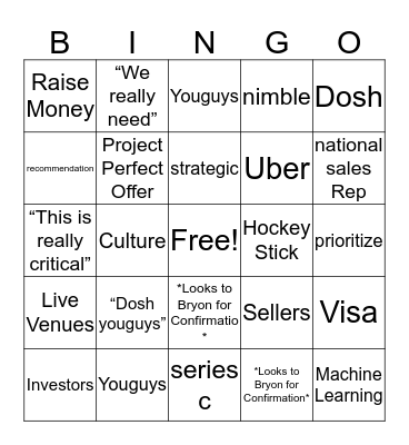 Secret Bingo shhhhhhh Bingo Card