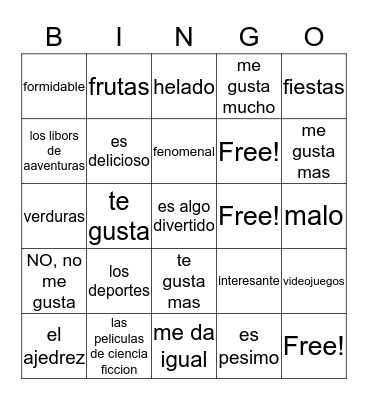 Bingo Card