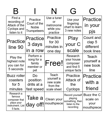 Spring Break BANDO Bingo Card