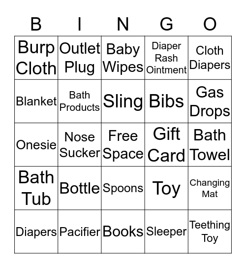 Gift BINGO! Bingo Card